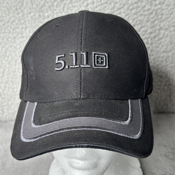 5.11 Tactical Other - 5.11 Tactical Hat Cap Strap‎ Back Black Gray Embroidered Logo Mens 2010 Outdoor